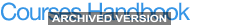 Courses Handbook - Archived Version